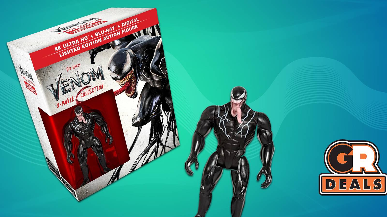 Venom 4K 3-Movie Collection with Collectible Action Figure is $45 Off