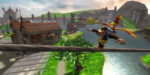 Walking on a tightrope in Banjo Kazooie Nuts and Bolts