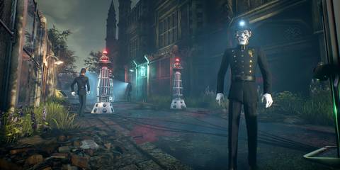 Masked constables roaming in We Happy Few