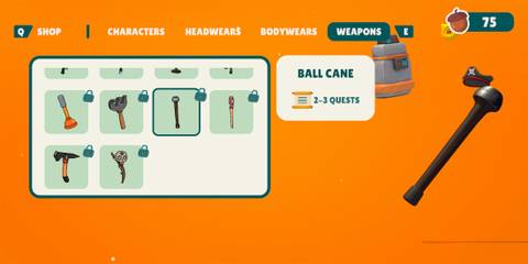 weapon unlock menu in party club-1