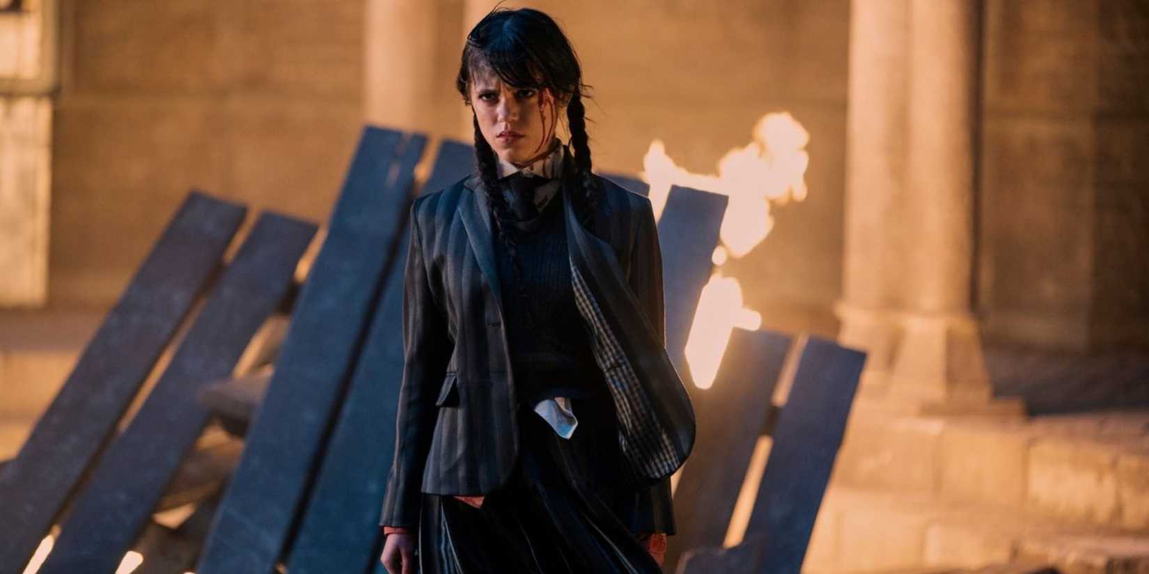 Jenna Ortega as Wednesday Addams on Wednesday