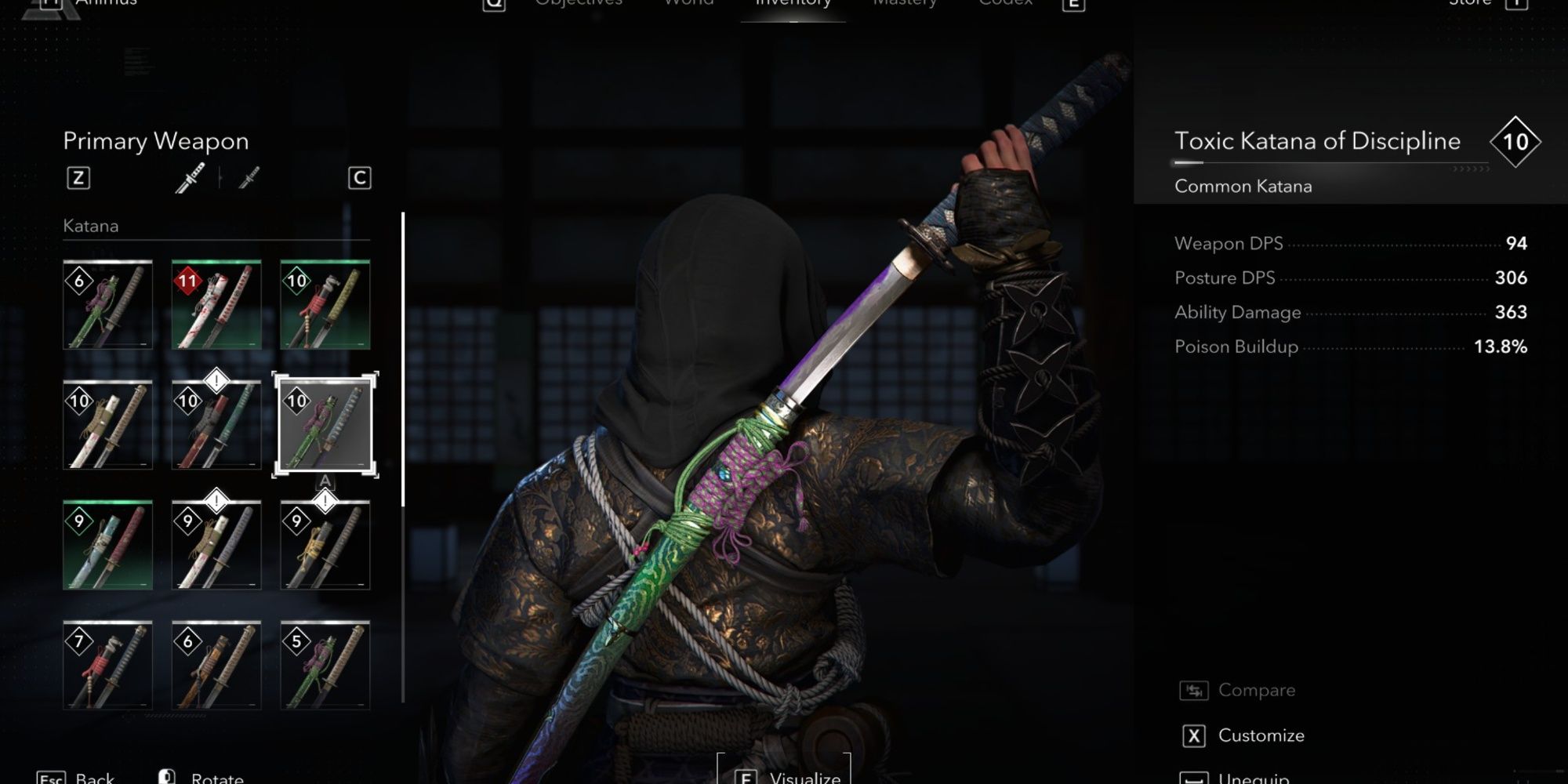 White and Green Weapons in the Shadow of AC can safely save or sell