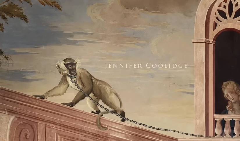 white lotus opening credits monkey