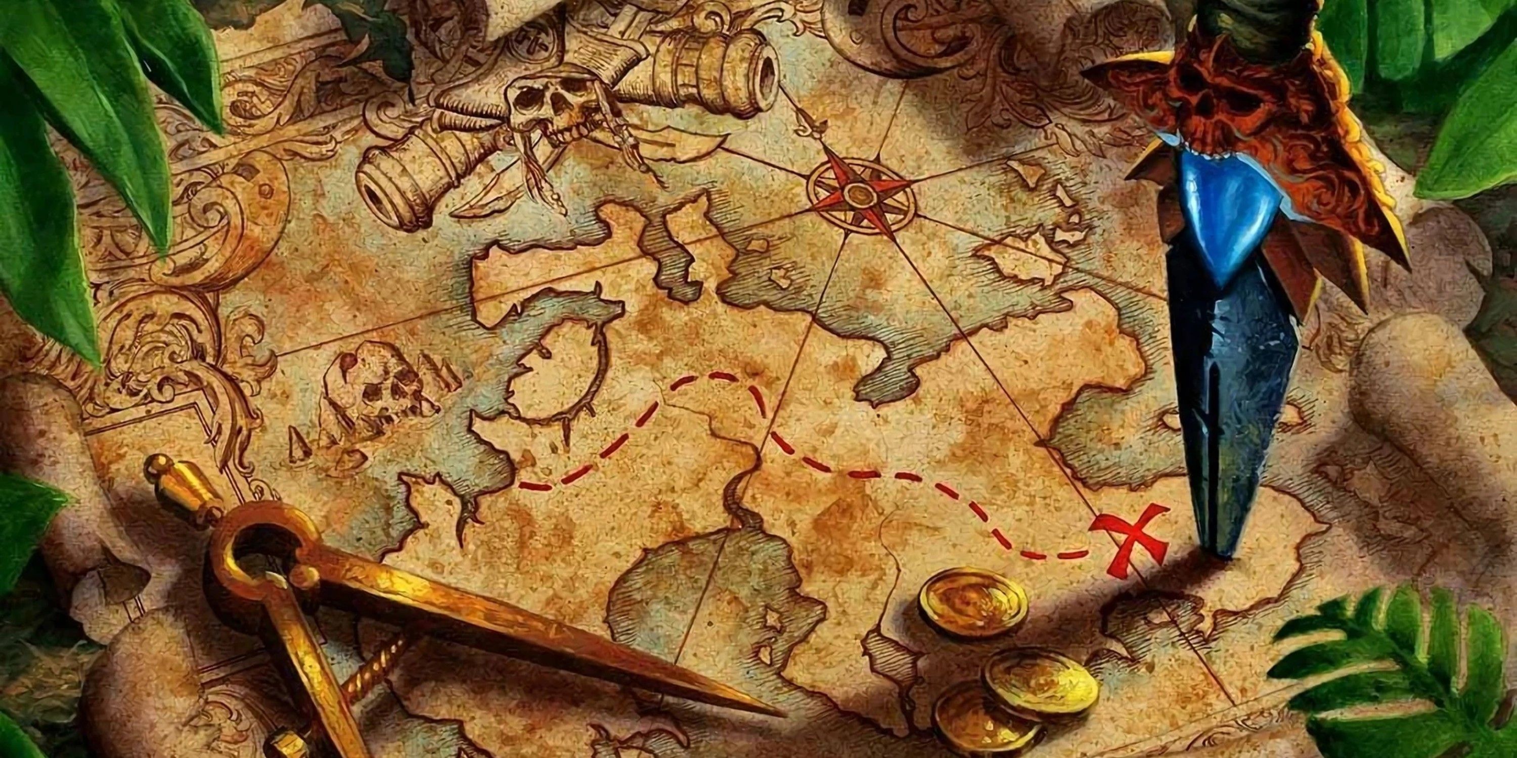 world of warcraft hearthstone art map treasure