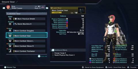 Worn Combat Vest in Xenoblade Chronicles X Definitive Edition