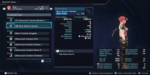 Worn Warrior Gemels in Xenoblade Chronicles X Definitive Edition
