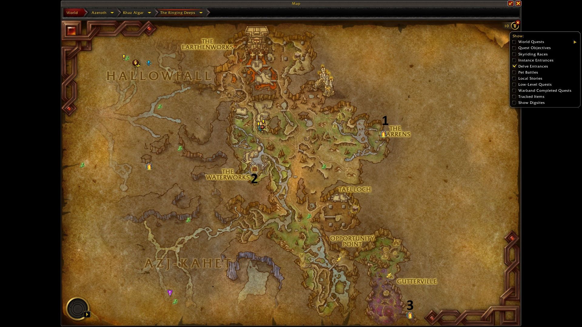 wow complete guide to delves update map 1