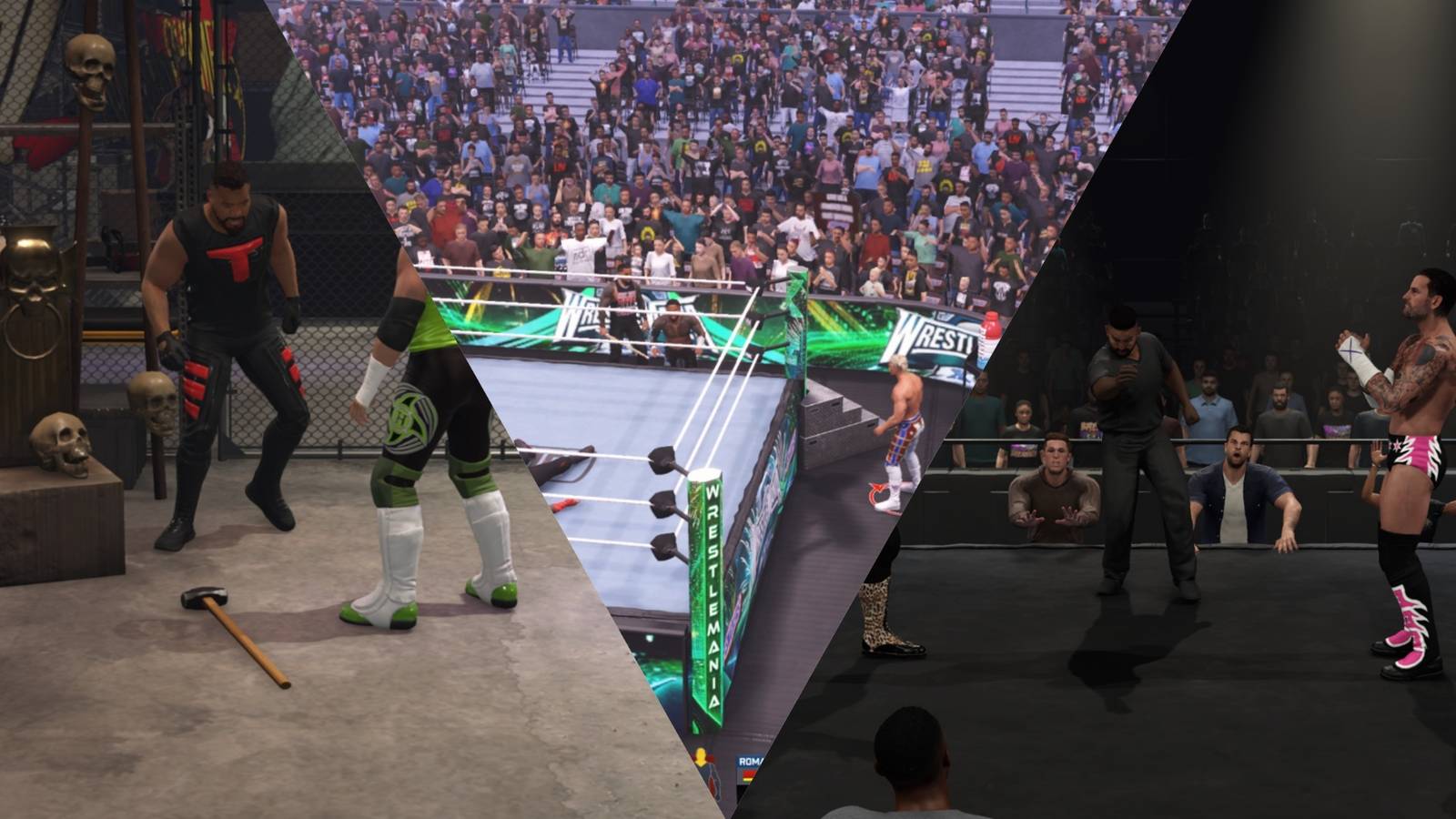 WWE 2K25 Archives Brawl, Bloodline Rules Match, Underground Match