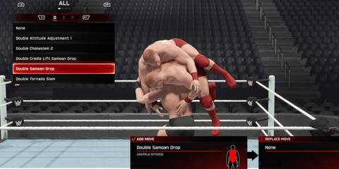 WWE 2K25 Assigning a double finisher