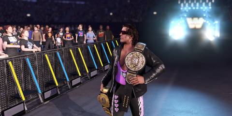 WWE 2K25 Bret Hart entrance to the ring