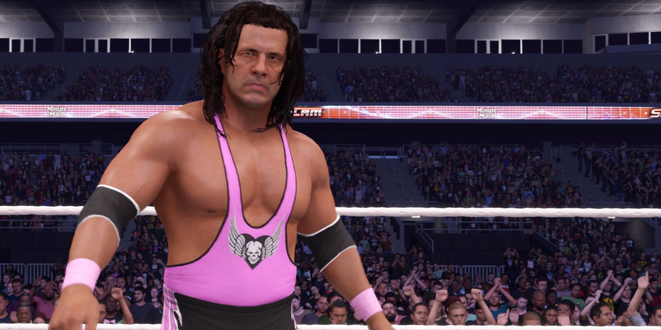 WWE 2K25 Bret Hart in to the ring (1)