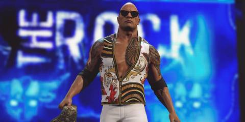 WWE 2K25 Celebrity DLC Rock