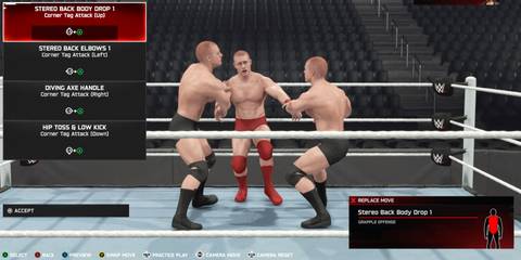 WWE 2K25 customising tag team moves