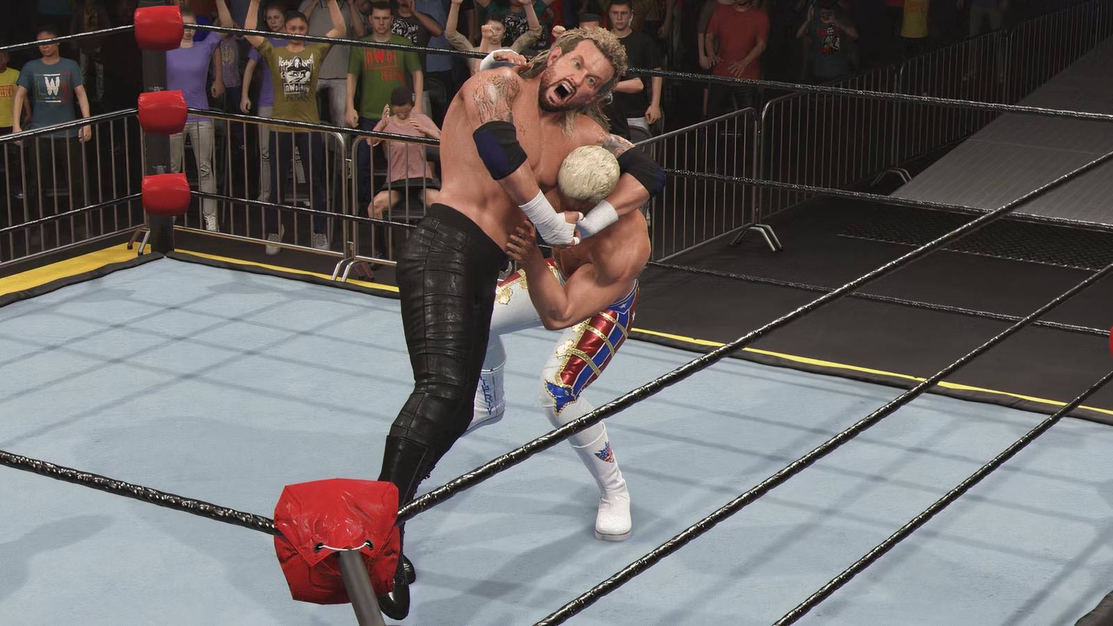 WWE 2K25 DDP chain wrestling with Cody Rhodes 2200x1100