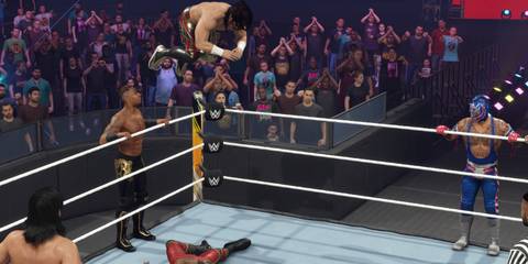 WWE 2K25 Eddie Guerrero with the frog splash