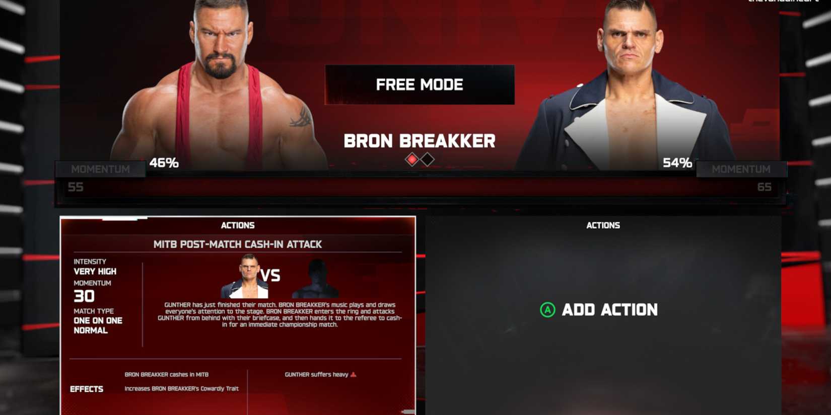 WWE 2K25 MITB cash in choice set up