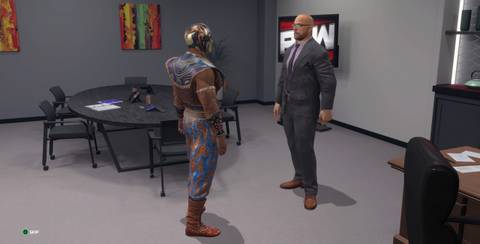 wwe 2k25 myrise meeting with adam pearce