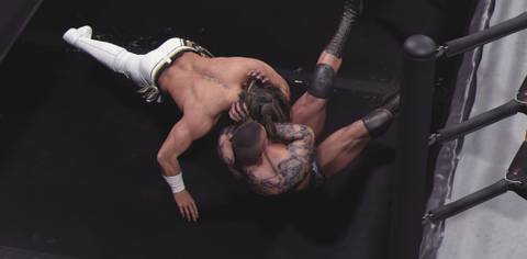 WWE 2K25 Orton reverses the stomp finisher with the RKO