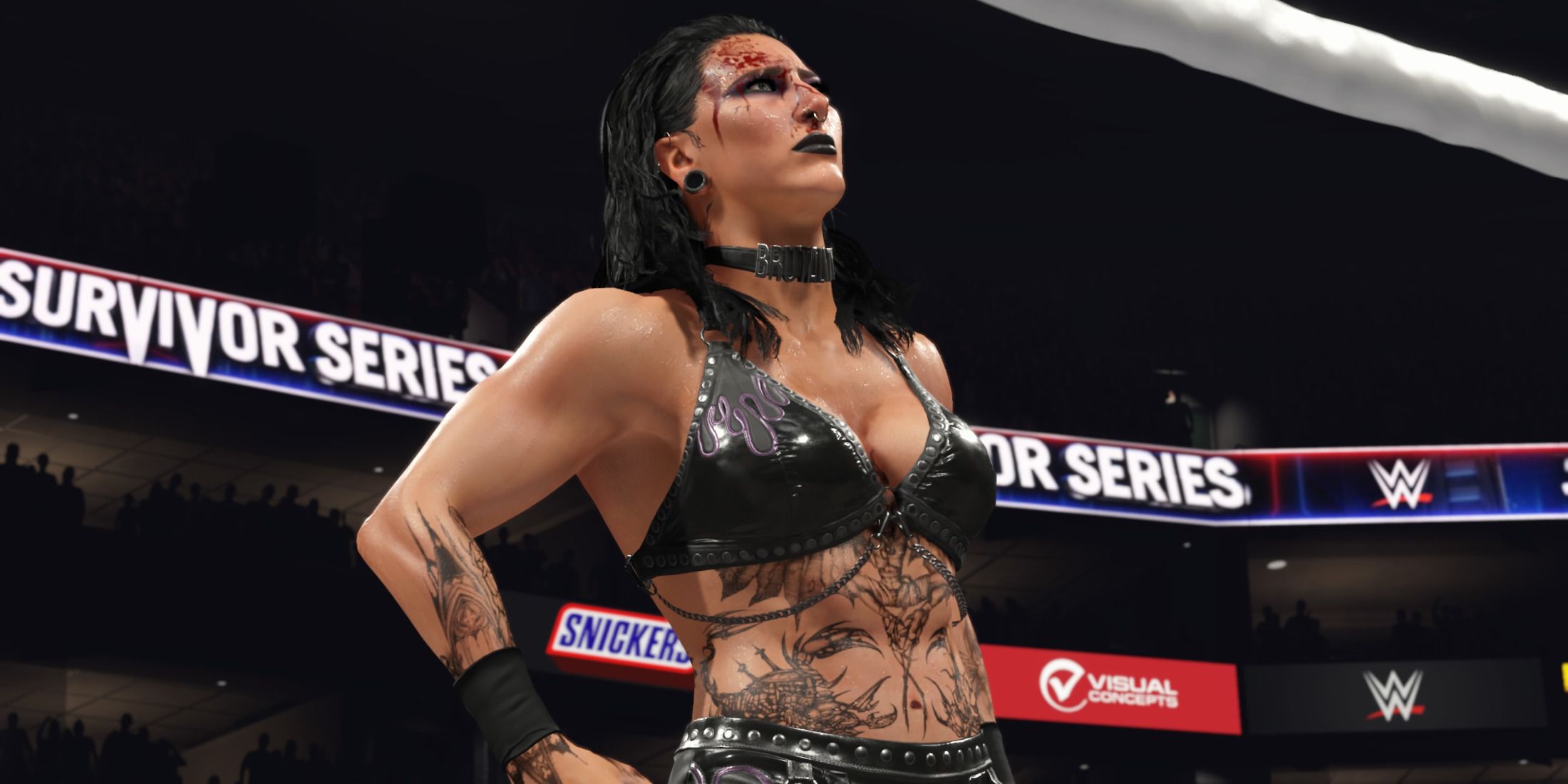 wwe 2k25 women bleed