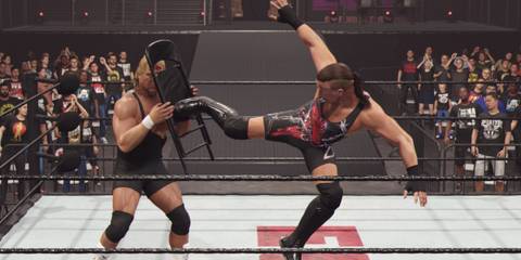 WWE 2K25 RVD hitting the Vandaminator