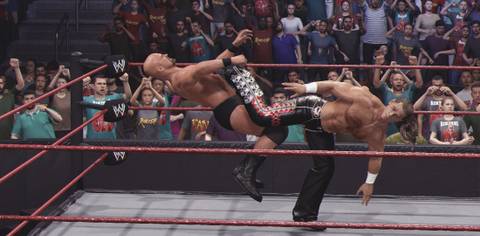 WWE 2K25 Shawn Michaels hits Sweet Chin Music on Austin