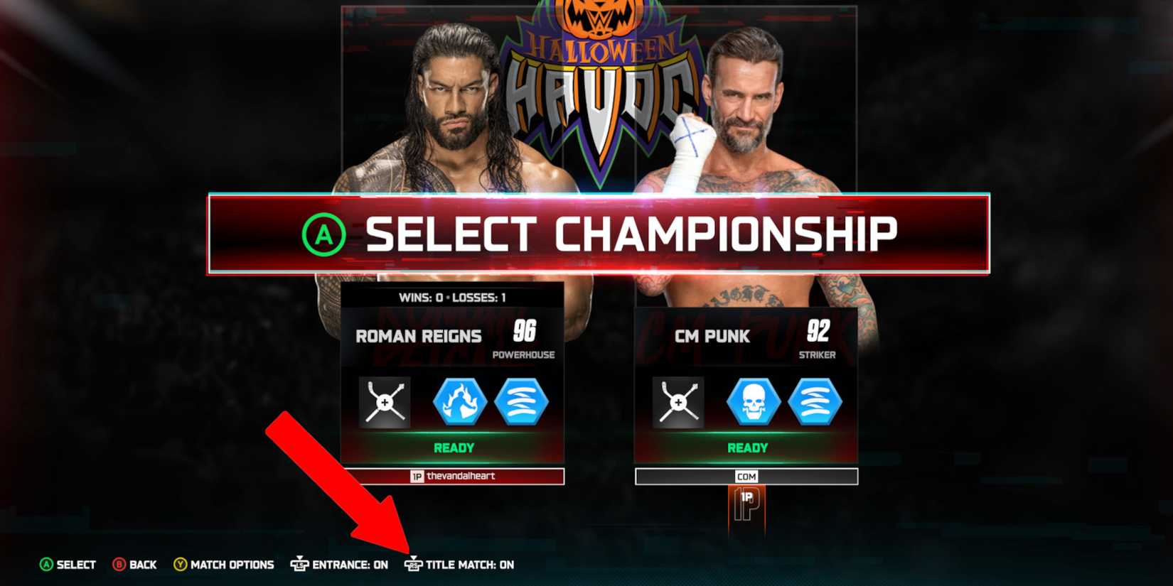 WWE 2K25 switch title match on