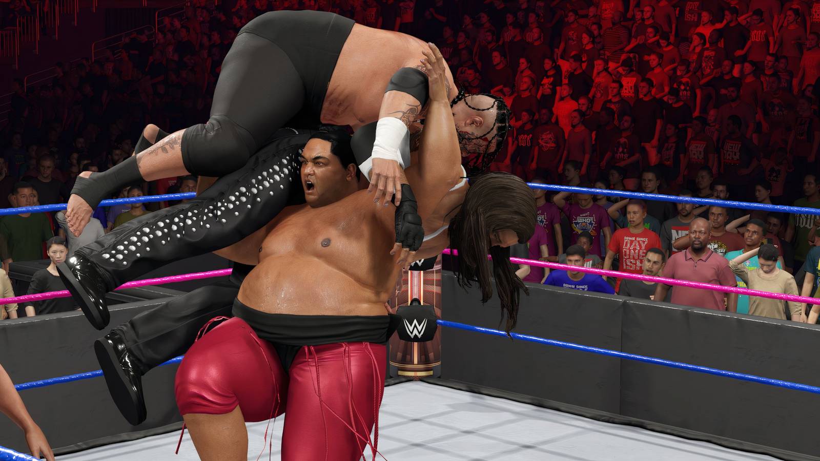 WWE 2K25 Yokozuna hits the double finisher