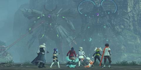 Noah, Mio and the rest of the character party in Xenoblade Chronicles 3