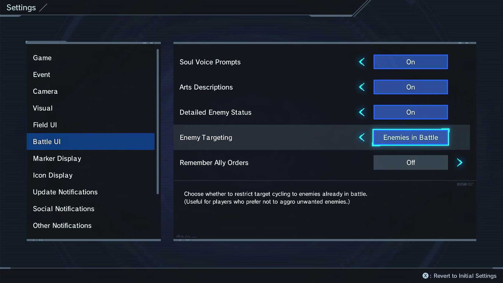 xenoblade chronicles x targeting