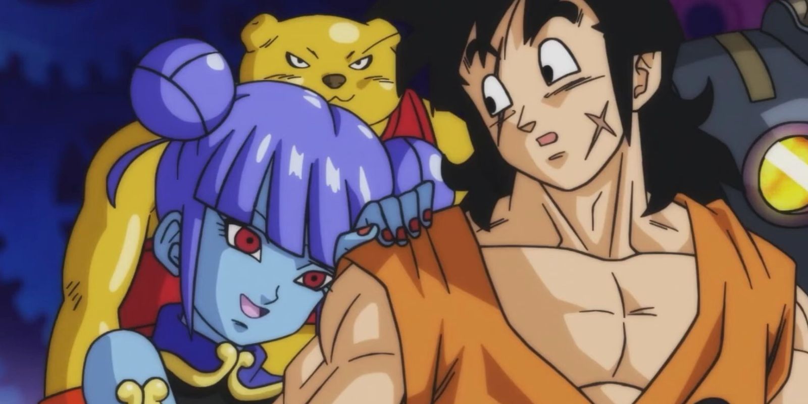 picture: vidro and yamcha in super dragon ball heroes' promotional image.