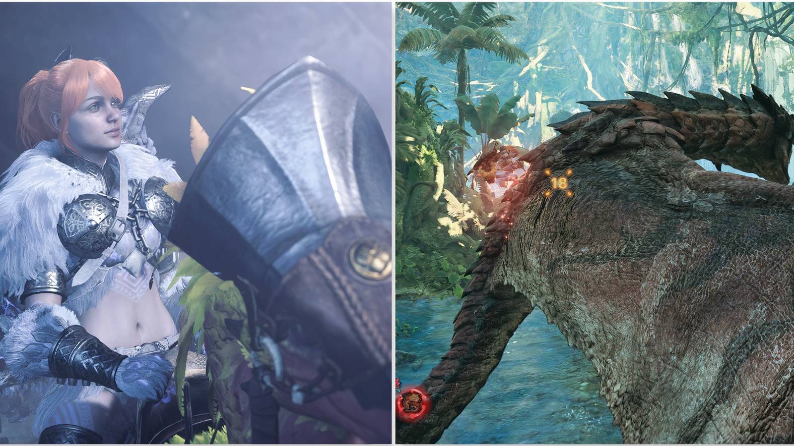 Your character on a Seikret and mounting a Rathalos in Monster Hunter Wilds