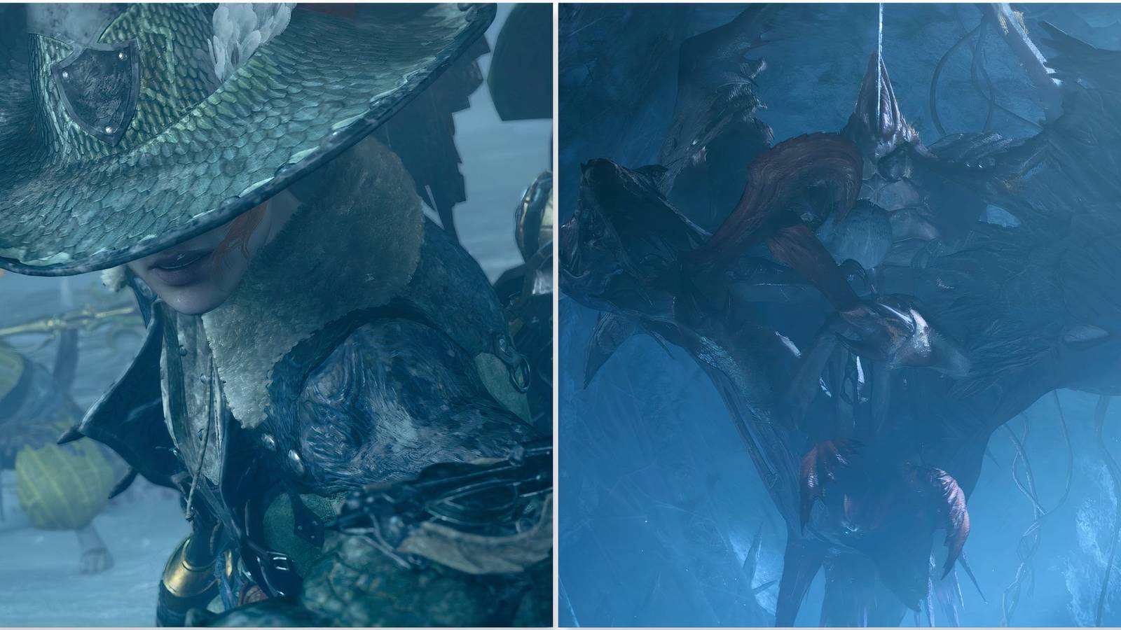 Your Hunter and Nerscylla in Monster Hunter Wilds