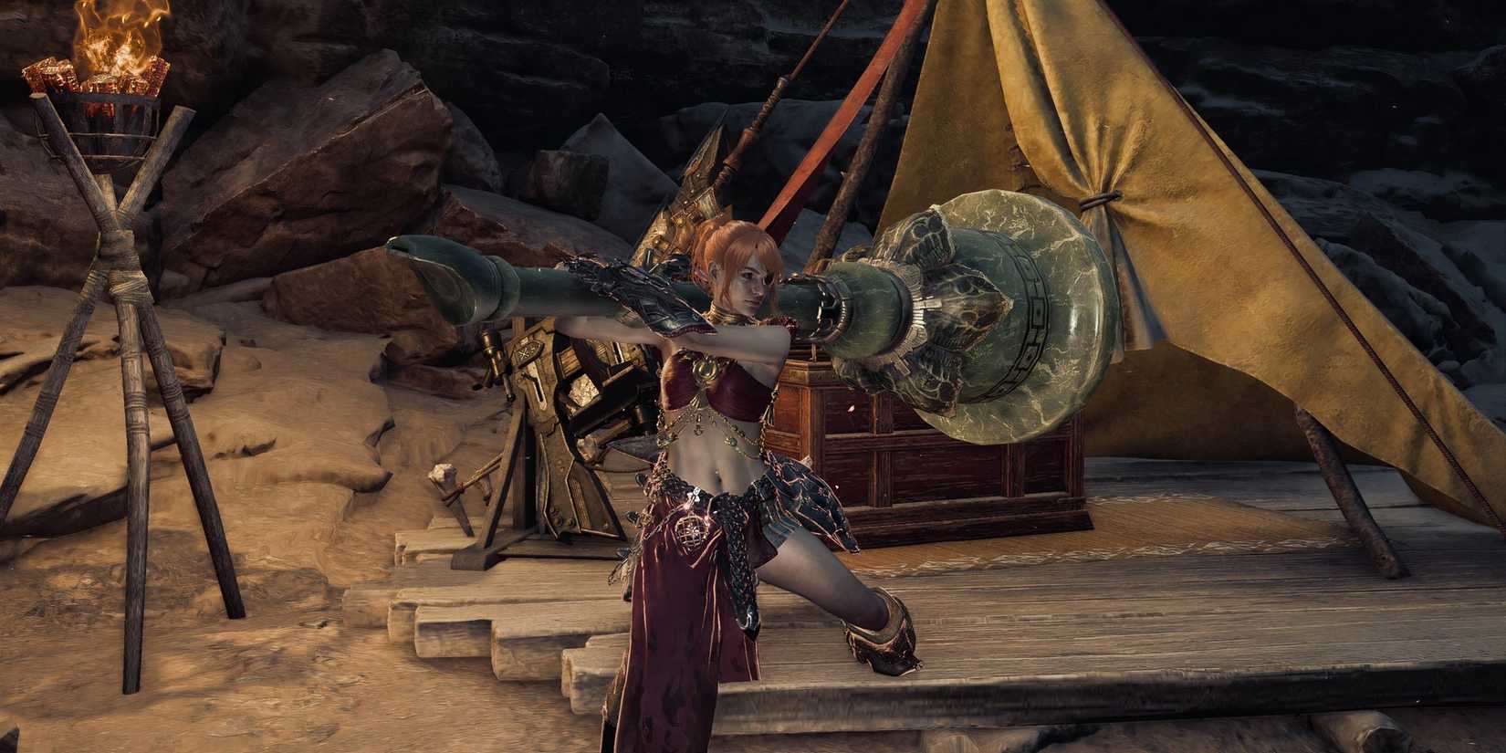 Your Hunter holding a Hunting Horn in Monster Hunter Wilds