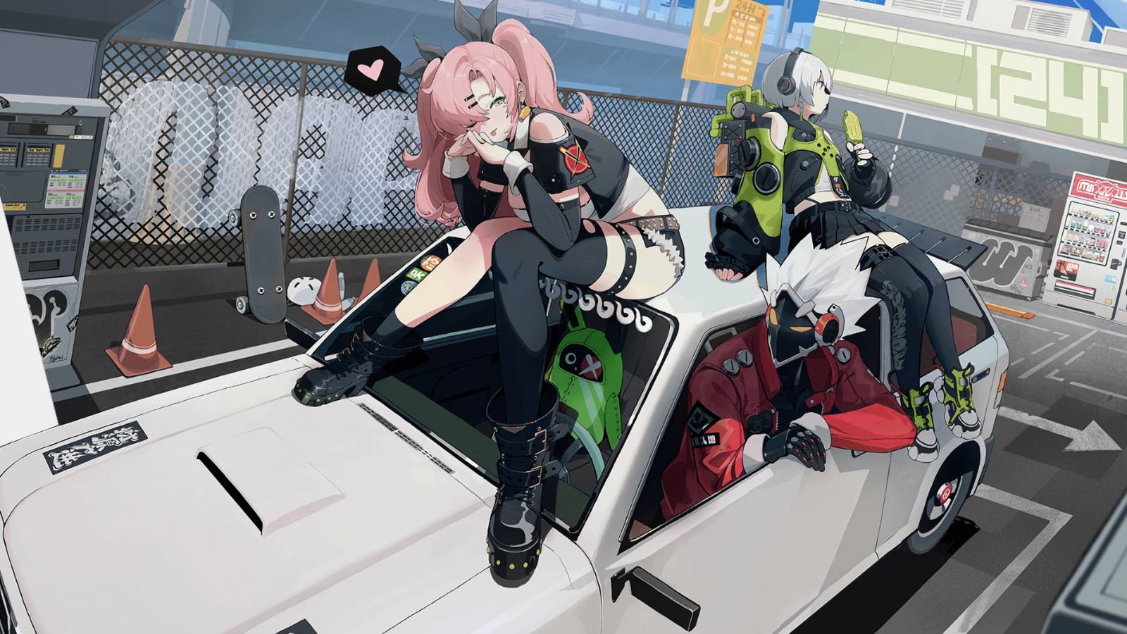 A promotional visual from the initial reveal of Zenless Zone Zero showing the Cunning Hares.