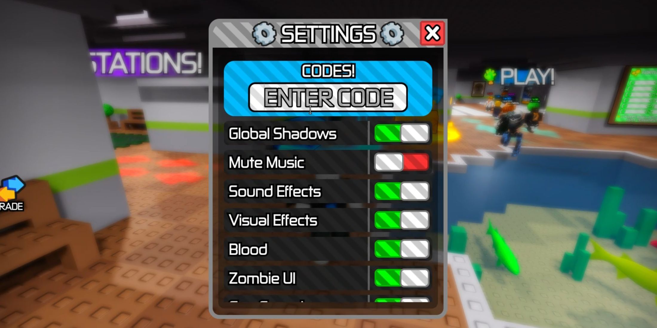 Zombies RNG the codes tab