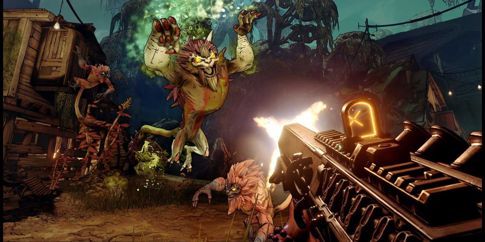 A Wolven Attacking in Borderlands 3