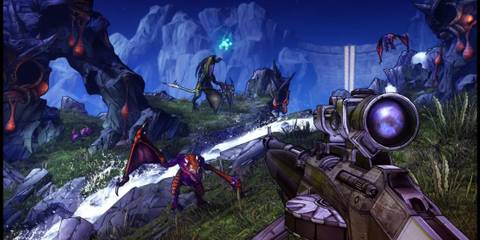 Fighting Multiple Enemies in Borderlands 2 With a Scoped Gun