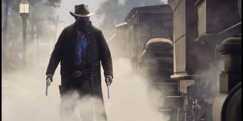 Arthur Emerging From Smoke in Red Dead Redemption 2