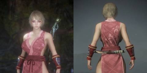 An image from a cosplay mod for Nioh 2