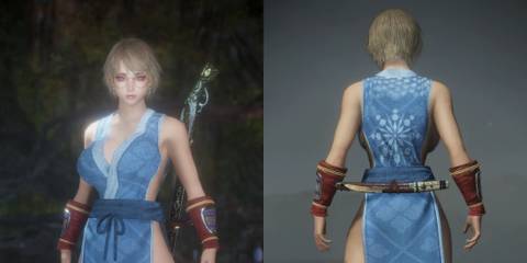 An image from a cosplay mod for Nioh 2