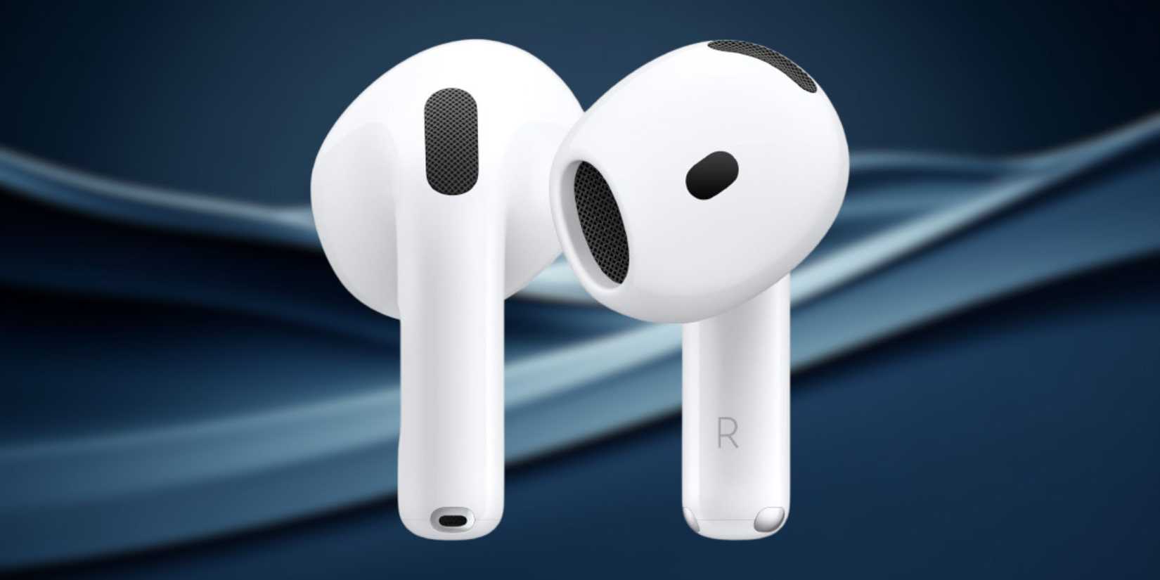 Image of the AirPods Pro 2 with a navy blue background.