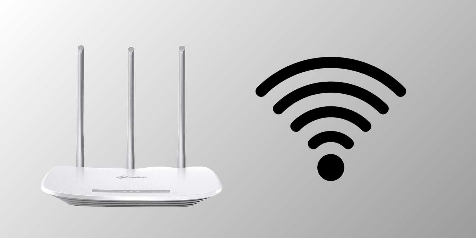Image of a router and the wifi. 
