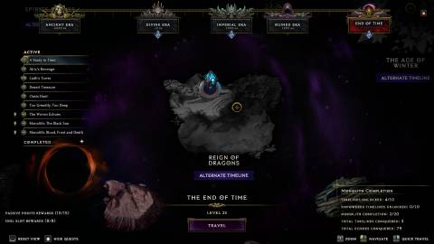 Last Epoch Reign of Dragons timeline