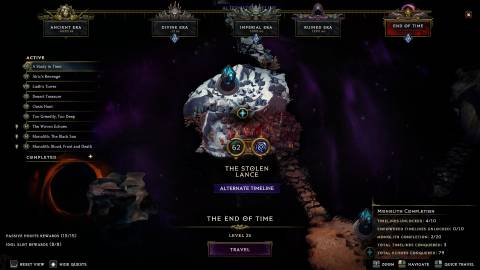 Last Epoch The Stolen Lance Timeline