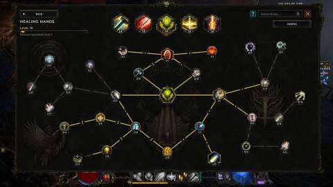 Last Epoch Healing Hands passives Hammerdin Build