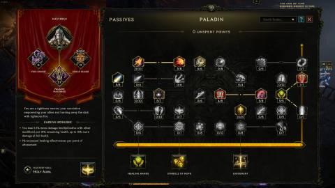 Last Epoch Hammerdin Paladin Passives