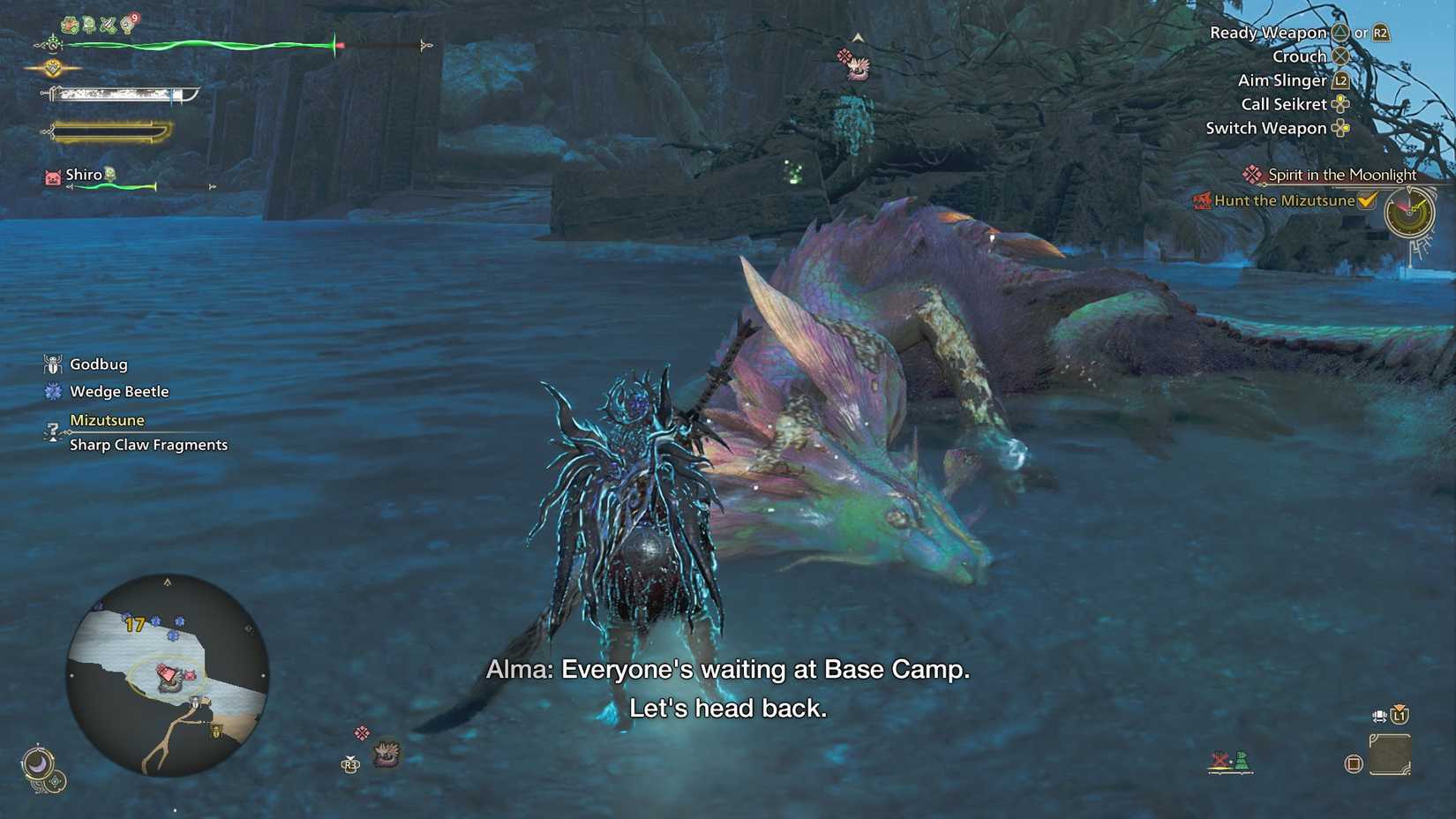 MH Wilds Sleeping Mizutsune