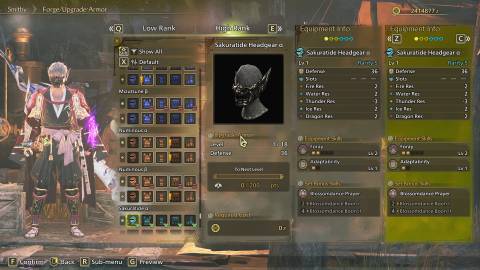 MH Wilds Sakuratide Armor helmet