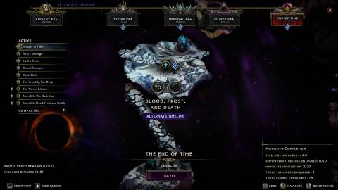 Last Epoch Blood Frost and Death timeline