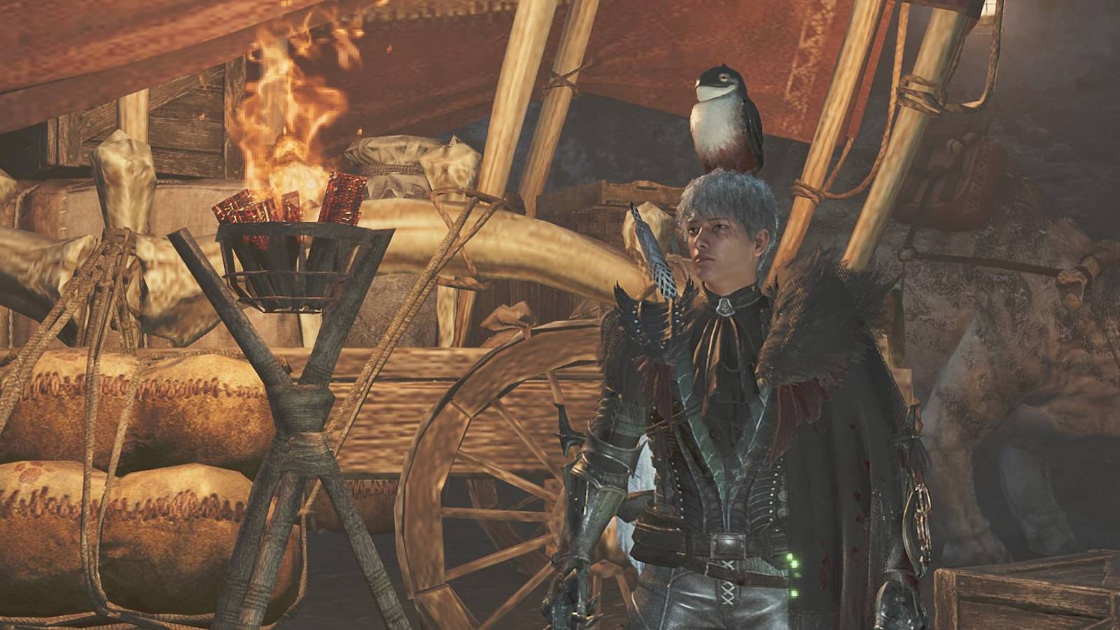 Black Amstrigian helmet in MH Wilds